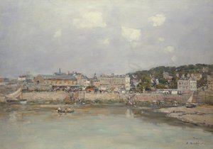 El puerto de Trouville, 1884 de Eugene Louis Boudin