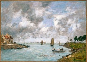 La desembocadura del río Somme, St. Valery-sur-Somme, 1891 de Eugene Louis Boudin