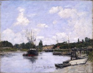 El puerto, Saint-Valery-sur-Somme, 1892 de Eugene Louis Boudin