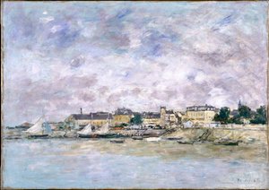 El puerto, Trouville, 1886 de Eugene Louis Boudin