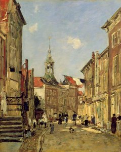 La calle de Dordrecht de Eugene Louis Boudin