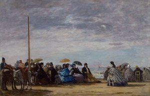 La playa, 1864 de Eugene Louis Boudin