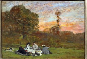 El desayuno sobre la hierba de Eugene Louis Boudin