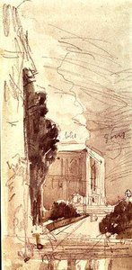 La terraza de un castillo de Eugene Louis Boudin