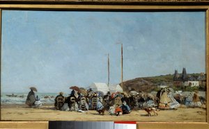 Playa de Trouville de Eugene Louis Boudin