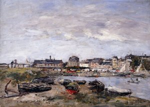 Trouville: Vista hacia Deauville en día de mercado, 1895 de Eugene Louis Boudin