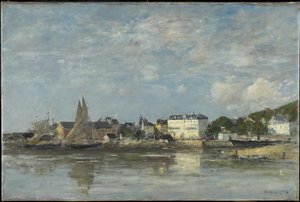 Vista del Puerto en Trouville de Eugene Louis Boudin