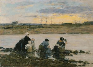 Lavanderas junto al río de Eugene Louis Boudin