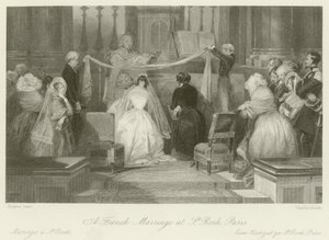 Un matrimonio francés en St Roch de Eugene Louis Lami