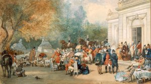 Desayuno de caza en Inglaterra, 1870 de Eugene Louis Lami