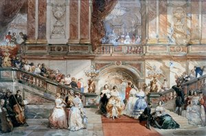 Baile en el Hotel de Ville, 1860 de Eugene Louis Lami