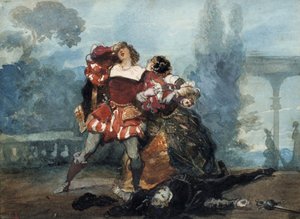 Ilustración para la obra Caprichos de Marianne, 1851 de Eugene Louis Lami