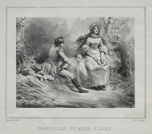 Vistas pintorescas de Escocia: Waverly y Miss Flora de Eugene Louis Lami