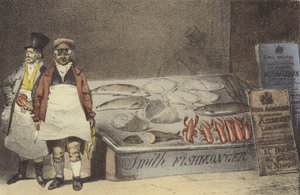 Un comerciante de pescado de Eugene Louis after Lami