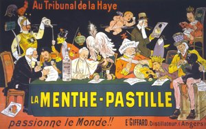 Cartel satírico sobre la Conferencia de Paz en La Haya en 1899: 