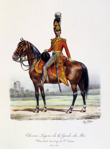 Chevau-Légers de la Guardia del Rey, Mariscal de Logis de 1ª Clase, 1814-15 de Eugene Titeux