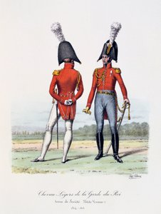 Chevau-Légers de la Garde du Roi, Tenue de Société y Petite Tenue, 1814-15