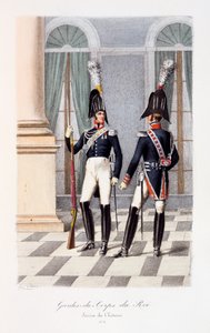 Gardes-du-Corps de Roi, Servicio de Chateau, 1814