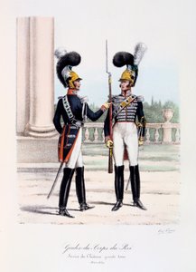 Gardes-du-Corps de Roi, Servicio de Chateau, gran uniforme, 1820-30