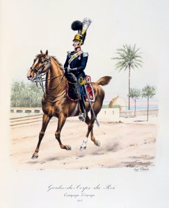 Gardes-du-Corps de Roi, Campaña Española, 1823 de Eugene Titeux