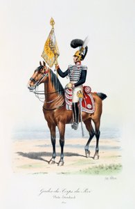 Gardes-du-Corps de Roi, Portaestandarte, 1820 de Eugene Titeux