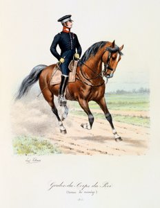 Gardes-du-Corps de Roi, uniforme de equitación, 1815 de Eugene Titeux