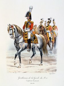 Gendarmes de la Guardia del Rey, Capitán-Teniente, 1814-15 de Eugene Titeux