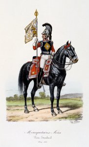 Mousquetaires Noirs, Portaestandarte, 1814-15 de Eugene Titeux