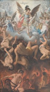 La caída de los ángeles rebeldes de Eugenio Cajés