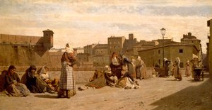 Le cenciaiole (La mujer de trapo y hueso) de Leghorn de Eugenio Cecconi