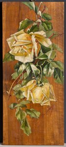 Rosas amarillas (óleo sobre madera) de Eugenio De Giacomi