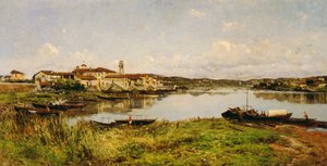 Vista de Sesto Circalende, c.1885 de Eugenio Gignous