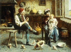 La familia feliz de Eugenio Zampighi