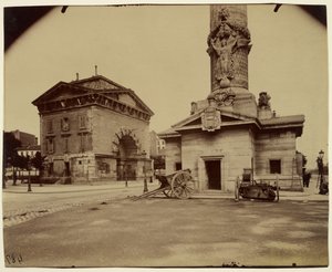 Antigua Barrera del Trono (Pabellón y Columna del Peaje) de Eugène Atget
