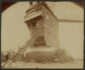 Montmartre, Moulin de la Galette, Rue Lepic de Eugène Atget