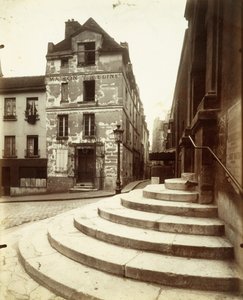 Rue de la Montagne-Sainte-Geneviève de la serie El Arte del Viejo París de Eugène Atget