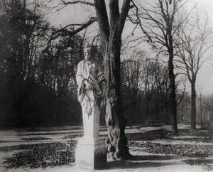 Estatua, Jardín de las Tullerías, París de Eugène Atget