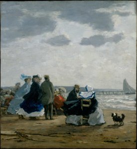 En la playa, Dieppe de Eugene Louis Boudin
