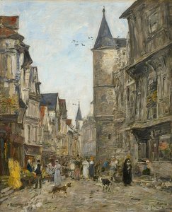 Calle Saint-Romain, Ruan. 1895 de Eugene Louis Boudin