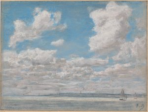 paisaje marino con cielo abierto de Eugène Boudin
