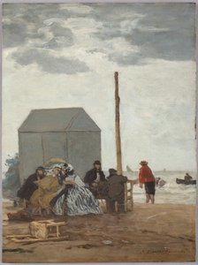 La Playa en Deauville de Eugène Boudin