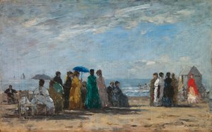 La playa de Trouville de Eugène Boudin