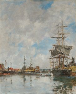 El muelle de Deauville de Eugène Boudin