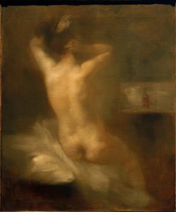Desnudo femenino de espaldas de Eugène Carrière