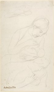 Madre amamantando a su hijo de Eugène Carrière