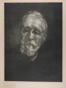Retrato de Puvis de Chavannes de Eugène Carrière