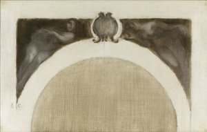 Boceto para el Salón de Ciencias del Hôtel de Ville de París: Les Mathématiques - La Minéralogie, entre 1889 y 1891 (óleo sobre lienzo) de Eugène Carrière
