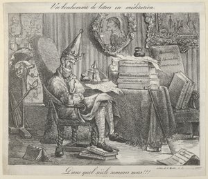 Un compañero literario meditando, 1821