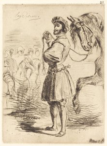 Un Señor de tiempos de Francisco I de Eugène Delacroix