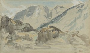 Paisaje de montaña de Eugène Delacroix